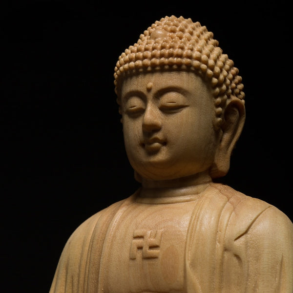 solid wood buddha