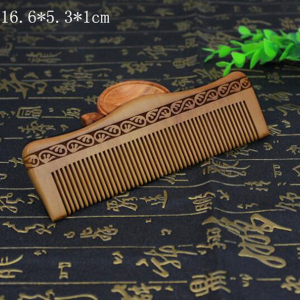 Handcrafted Peach Wood Comb 100% Natural Bamboo