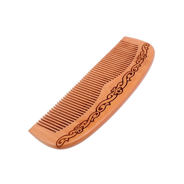 Handcrafted Peach Wood Comb 100% Natural Bamboo
