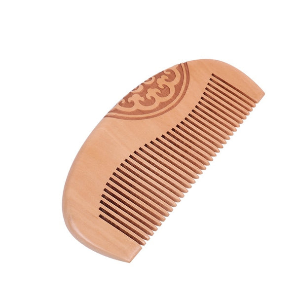 Handcrafted Peach Wood Comb 100% Natural Bamboo