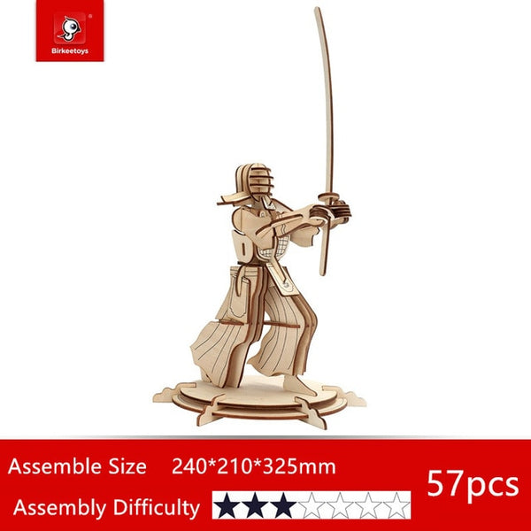 DIY Sword man wooden pieces