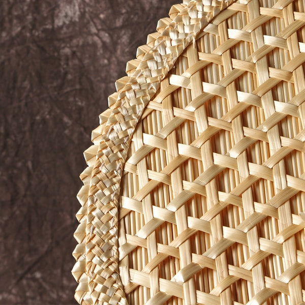 Hand-Woven Straw Hand Fan
