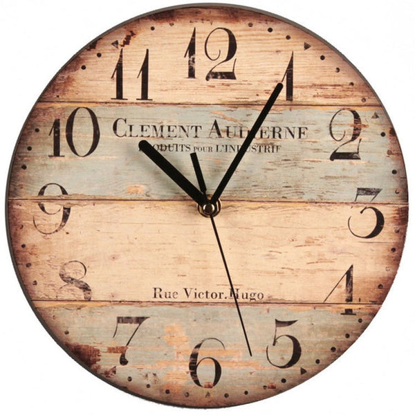 Wooden wall clock vintage looks