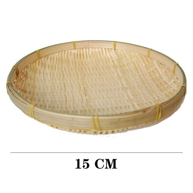 Handmade Bamboo Round Storage Tray