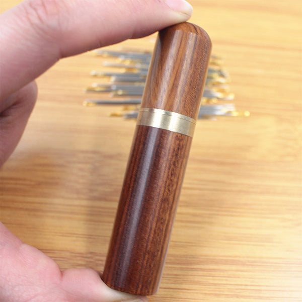 Wooden Sewing Needle Case