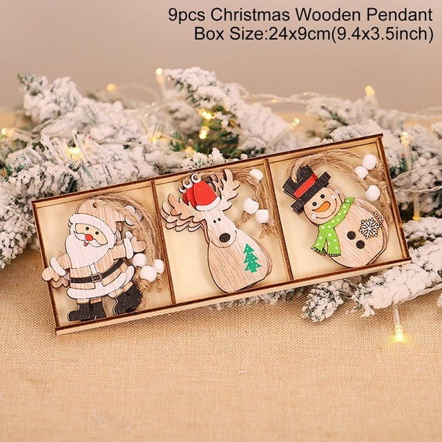Attractive wooden Christmas ornaments
