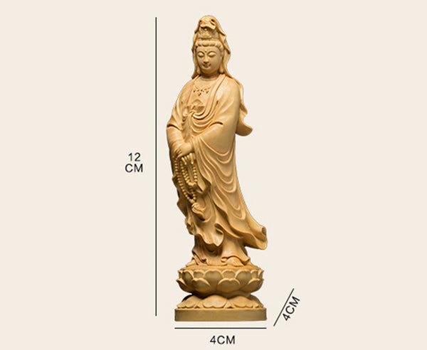1 Feet wooden buddha statue