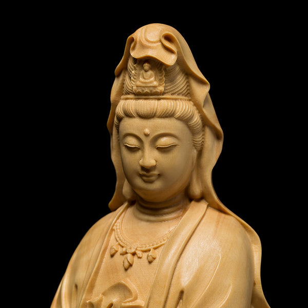 Wooden buddha carved