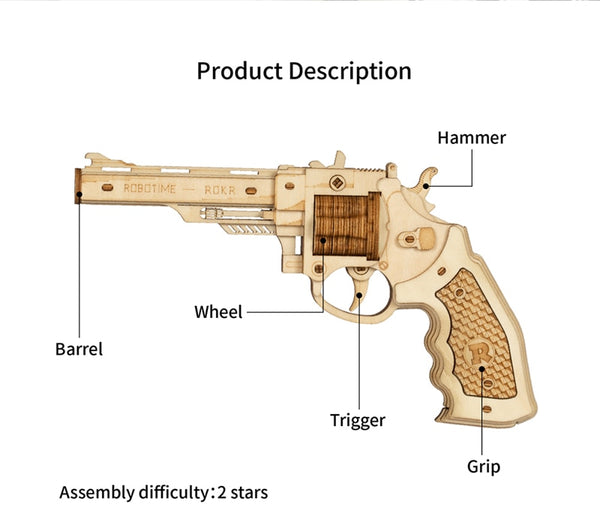Rubber Band Bullet Wooden Guns | DIY Puzzle