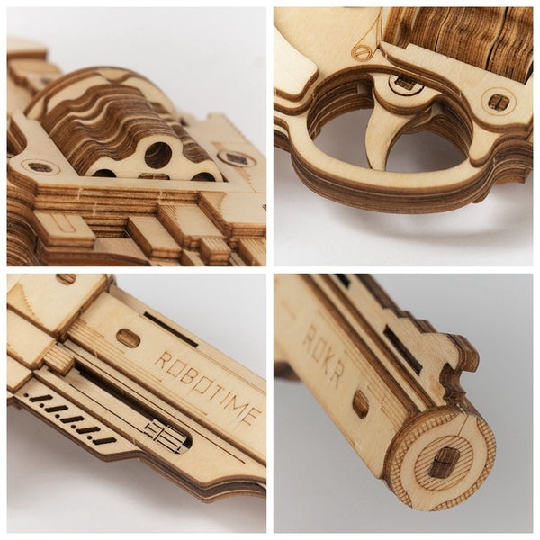 Pistol details wooden made