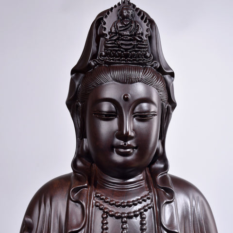 Wooden buddha statue